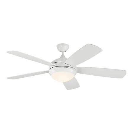 Generation Lighting Discus Smart 52" 5 Blade Smart LED Indoor Ceiling Fan with Remote Control Matte White