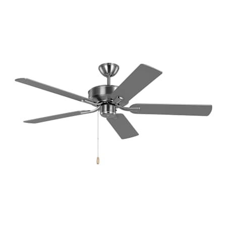 Generation Lighting Linden 52" 5 Blade 3 Light LED Indoor Ceiling Fan Brushed Steel / Brushed Steel