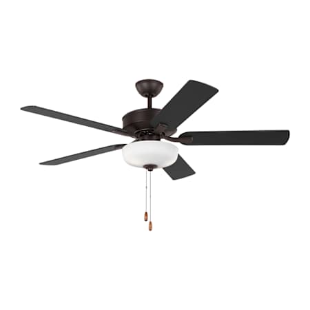 Generation Lighting Linden 52" 5 Blade Indoor LED Ceiling Fan - 3000K, 90 CRI, 800 Lumens Bronze