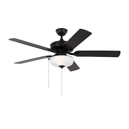 Generation Lighting Linden 52" 5 Blade Indoor/ Outdoor LED Ceiling Fan Midnight Black