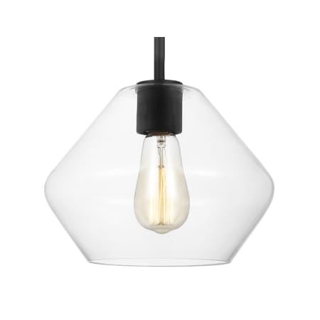 Generation Lighting Jett 10" Wide Mini Pendant Midnight Black
