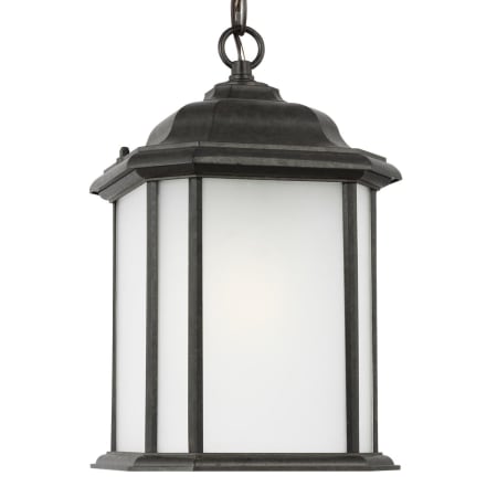 Generation Lighting Kent 8" Wide Outdoor Mini Pendant with Frosted Glass Shade Oxford Bronze