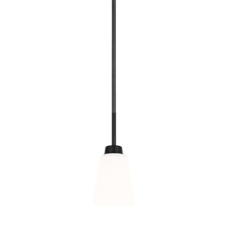 Generation Lighting Kerrville 4" Wide Mini Pendant Midnight Black
