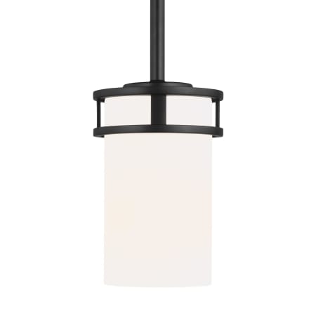 Generation Lighting Robie 4" Wide Mini Pendant Midnight Black