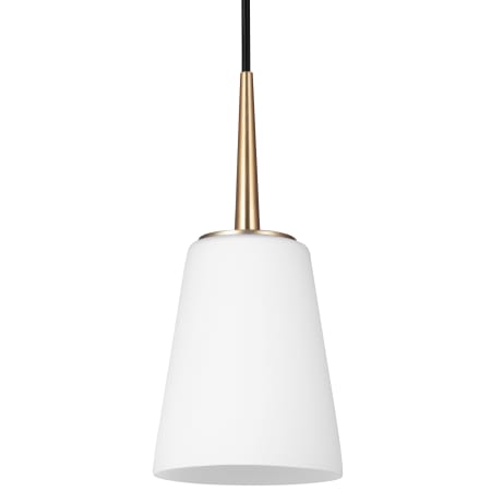 Generation Lighting Driscoll 5" Wide Mini Pendant Satin Brass