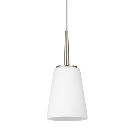 Generation Lighting Driscoll 5" Wide LED Mini Pendant Brushed Nickel