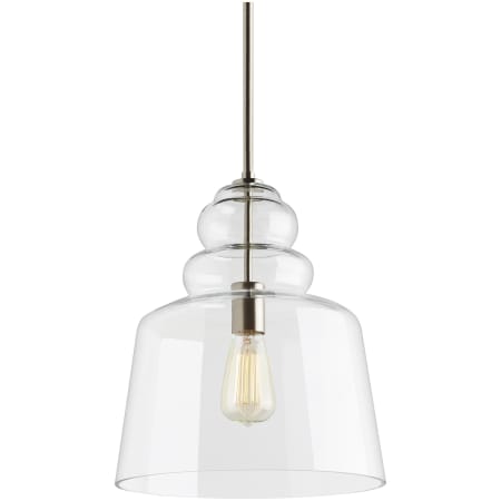 Generation Lighting Agatha 15" Tall Pendant Brushed Nickel