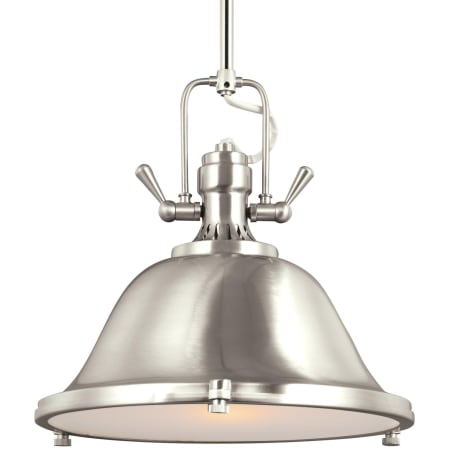 Generation Lighting Stone Street 13" Wide LED Pendant Brushed Nickel