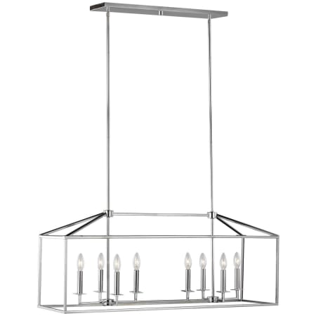 Generation Lighting Perryton 8 Light 12" Wide Candle Style Chandelier Chrome