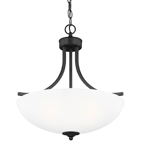 Generation Lighting Geary 3 Light 19" Wide Outdoor Pendant Blacksmith