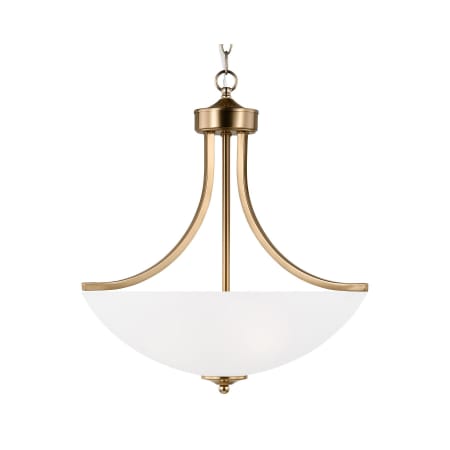 Generation Lighting Geary 3 Light 19" Wide Outdoor Pendant Satin Brass