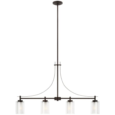 Generation Lighting Elmwood Park 4 Light 40" Wide LED Linear Chandelier Bronze