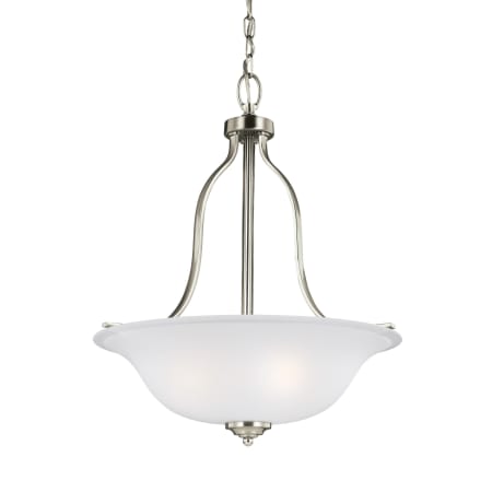 Generation Lighting Emmons 3 Light 18" Wide LED Pendant Brushed Nickel
