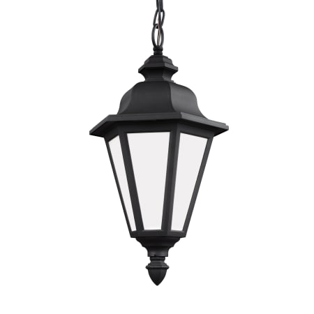 Generation Lighting Brentwood 10" Wide Outdoor Pendant with Frosted Glass Black