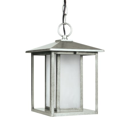 Generation Lighting Hunnington 9" Wide Outdoor Mini Pendant with Frosted Glass Weathered Pewter