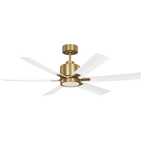 Generation Lighting Flera Smart 52" 6 Blade Indoor LED Ceiling Fan Burnished Brass