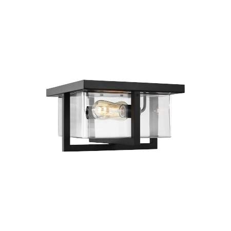 Generation Lighting Mitte 2 Light 13" Wide Flush Mount Ceiling Fixture Midnight Black
