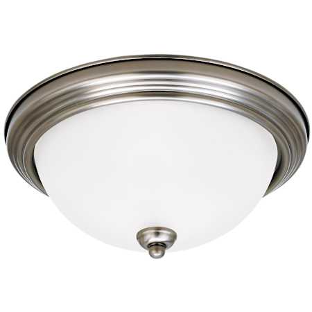 Generation Lighting Geary 2 Light 13" Wide LED Flush Mount Bowl Ceiling Fixture Antique Brushed Nickel
