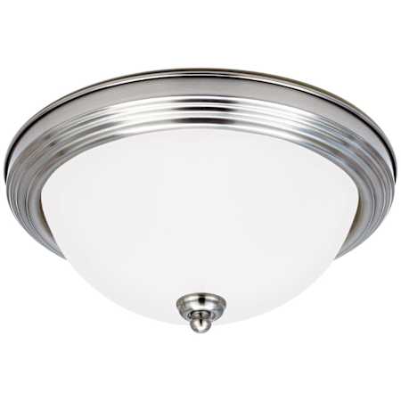 Generation Lighting Geary 3 Light 15" Wide LED Flush Mount Bowl Ceiling Fixture Brushed Nickel