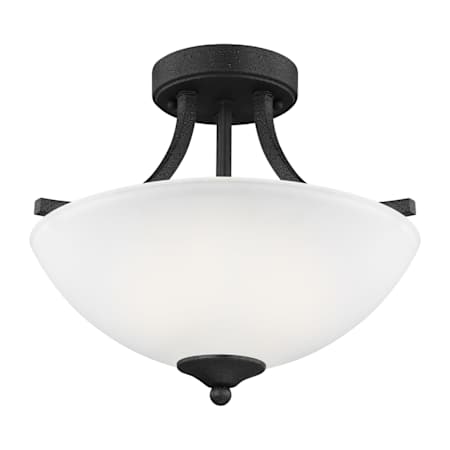 Generation Lighting Geary 2 Light 14" Wide LED Semi-Flush Bowl Ceiling Fixture Blacksmith