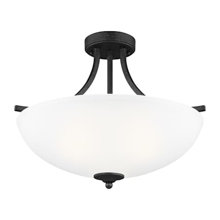 Generation Lighting Geary 3 Light 19" Wide LED Semi-Flush Bowl Ceiling Fixture Blacksmith