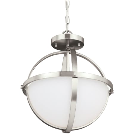 Generation Lighting Alturas 2 Light 14" Wide LED Pendant Brushed Nickel