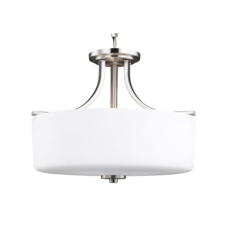 Generation Lighting Kemal 16" Wide Semi-Flush Ceiling Fixture Brushed Nickel