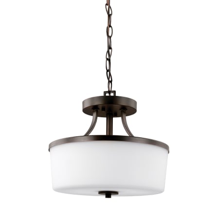 Generation Lighting Hettinger 2 Light 13" Wide Pendant / Semi-Flush Ceiling Fixture Bronze