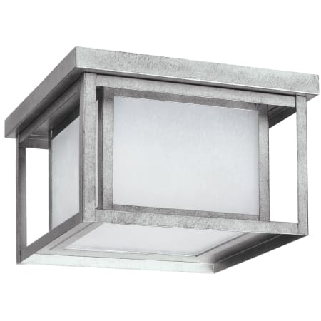 Generation Lighting Hunnington 10" Wide LED Outdoor Flush Mount Square Ceiling Fixture Weathered Pewter