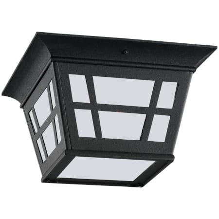 Generation Lighting Herrington 2 Light 11" Wide LED Flush Mount Lantern Outdoor Ceiling Fixture Black