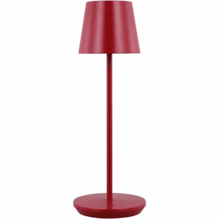 Generation Lighting Mena Rechargeable Outdoor Table Lamp Dark Red