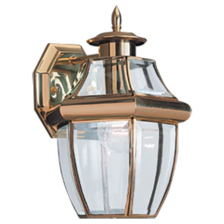Generation Lighting Lancaster 12" Tall Outdoor Wall Sconce Polished Brass