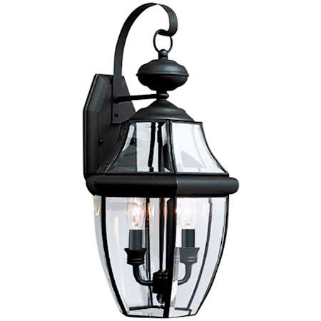 Generation Lighting Lancaster 2 Light 21" Tall LED Outdoor Wall Sconce Black