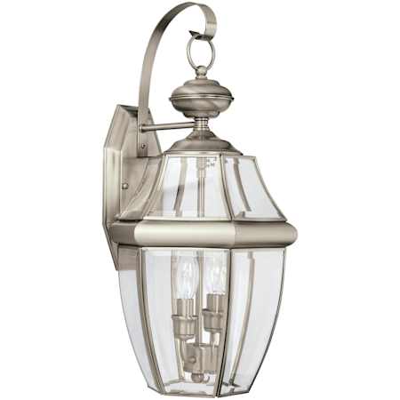 Generation Lighting Lancaster 2 Light 21" Tall LED Outdoor Wall Sconce Antique Brushed Nickel