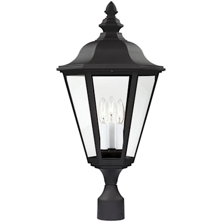 Generation Lighting Brentwood 3 Light 26" Tall LED Post Light Black