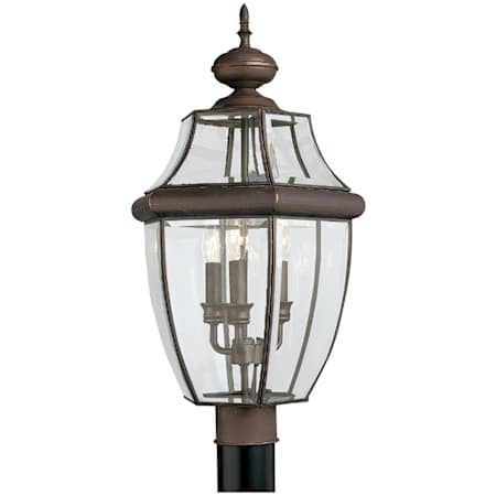 Generation Lighting Lancaster 3 Light 24" Tall LED Post Light Antique Bronze