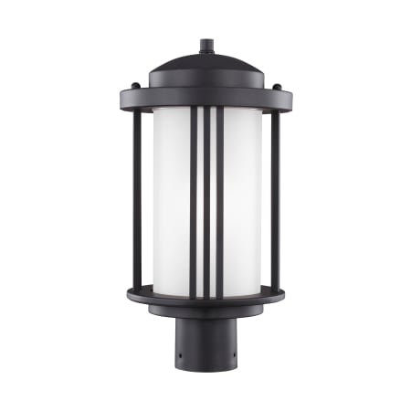 Generation Lighting Crowell 17" Tall Outdoor Single Head Post Light Black