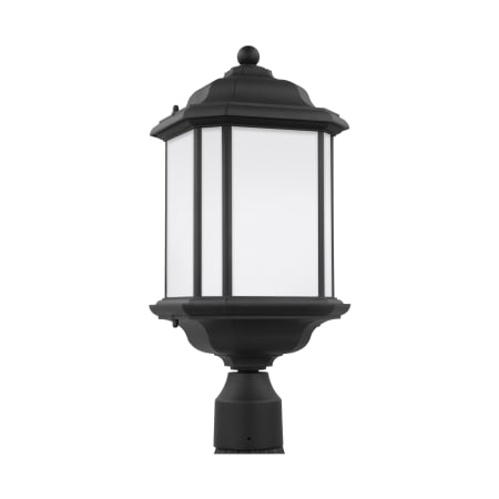 Generation Lighting Kent 21" Tall Outdoor Single Head Post Light with Frosted Glass Black