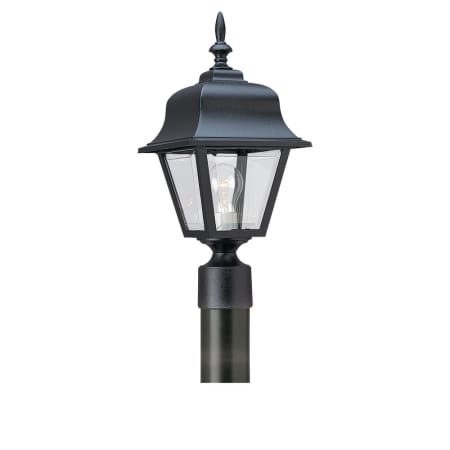 Generation Lighting 18" Tall Outdoor Single Head Traditional Post Light Black