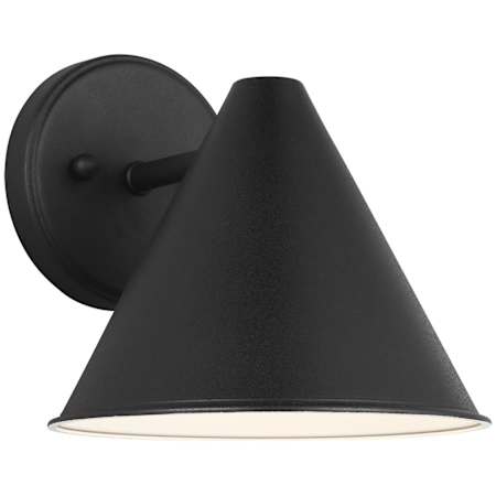 Generation Lighting Crittenden 8" Tall LED Outdoor Wall Sconce Black