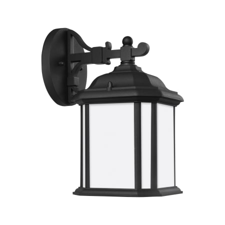 Generation Lighting Kent 12" Tall Outdoor Wall Sconce with Frosted Glass Black