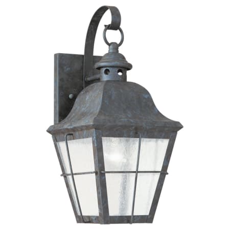 Generation Lighting Chatham 15" Tall Outdoor Wall Sconce with Clear Seedy Glass Oxidized Bronze