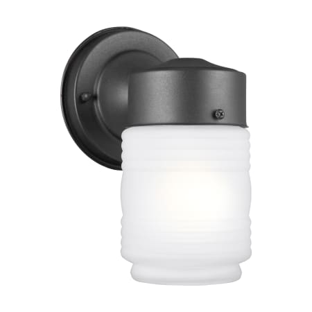 Generation Lighting 8" Tall LED Outdoor Wall Sconce with Jar Shade Black