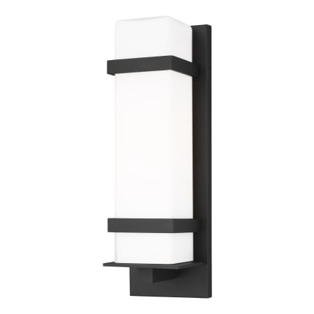 Generation Lighting Alban 18" Tall Outdoor Wall Sconce - Rectangular Black