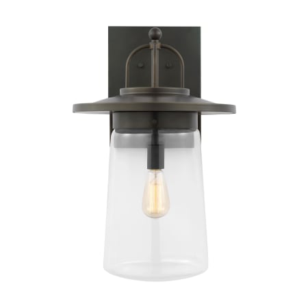 Generation Lighting Tybee 22" Tall Wall Sconce with Clear Glass Shade Antique Bronze