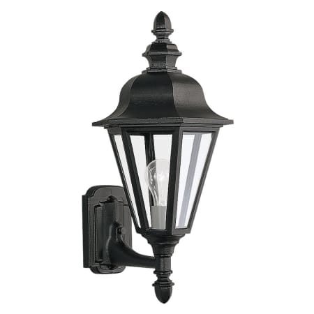 Generation Lighting Brentwood 20" Tall Outdoor Wall Sconce with Clear Glass Black