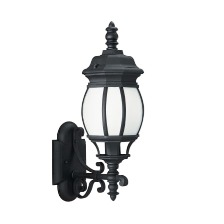 Generation Lighting Wynfield 20" Tall Outdoor Wall Sconce with Frosted Glass Black