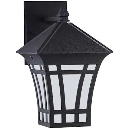 Generation Lighting Herrington 12" Tall Outdoor Wall Sconce Black