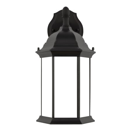 Generation Lighting Sevier 16" Tall Outdoor Wall Sconce with Clear Glass Shade Black