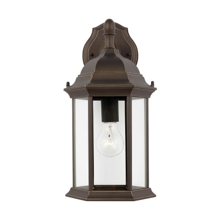Generation Lighting Sevier 16" Tall Outdoor Wall Sconce with Clear Glass Shade Antique Bronze